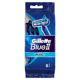 Gillette Blue II Plus Disposable Razor (8 Razors)