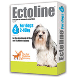 Ectoline Spot On for SMALL DOGS 2-10kg (2 Pipettes)
