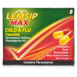 Lemsip Max Cold & Flu Capsules (8 capsules)