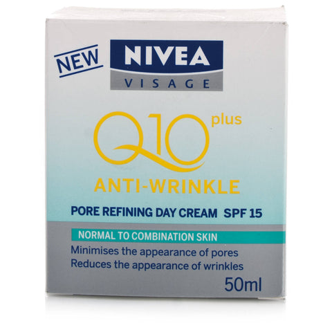 Nivea Visage Q10 Plus Anti-Wrinkle Pore Refining Day Cream Spf15 (50ml)