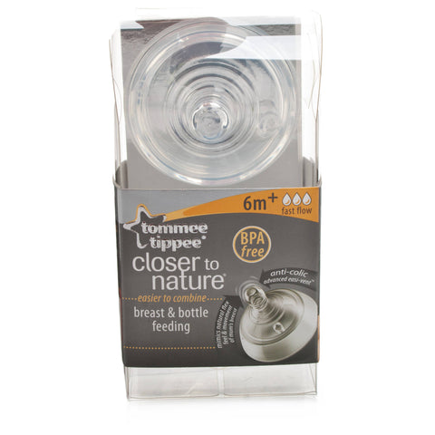 Tommee Tippee Closer To Nature Easivent Teats (Fast Flow)