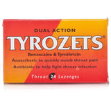 Tyrozets Dual Action Lozenges (24 Lozenges)