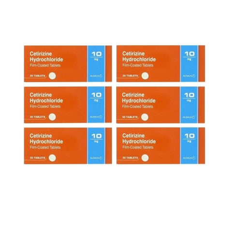 6 MONTHS SUPPLY of Cetirizine 10mg Allergy/Hayfever Relief Tablets (180 Tablets)