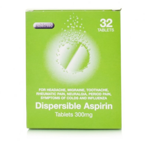 Asprin Dispersible Tablets 300mg (32 Tablets)