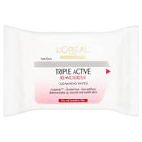 L'Oreal Paris Dermo Expertise Triple Action Dry/Sensitive Wipes (25 Wipes)