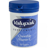 Valupak Chewable Vitamin C 500mg (30 Tablets)