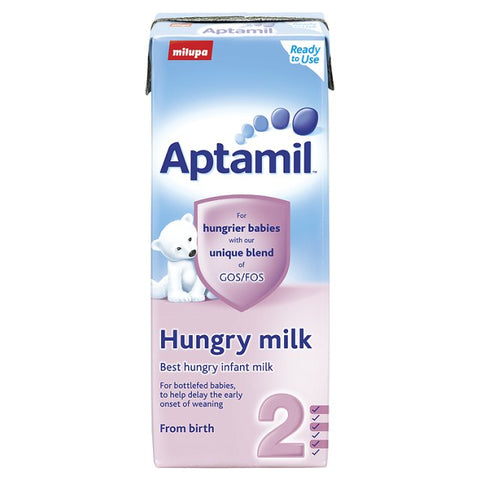 Aptamil 2 Hungry Milk 0-12 Months Ready To Use Milk (200ml Carton)