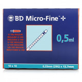 BD Micro-Fine+ Syringes U-100 0.5 ml 29G (100 Syringes)