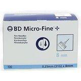 BD Micro-Fine+ Needles 8mm 31G (100 Needles)