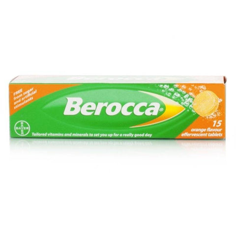 Berocca Orange Flavour Effervescent Tablets (15 Tablets)