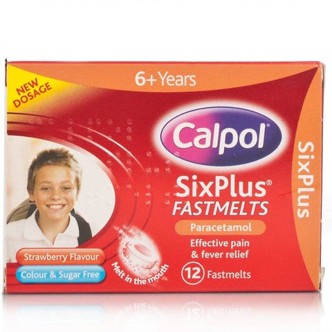 Calpol Sixplus Fastmelts Strawberry Flavour (12 FastMelts)