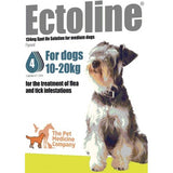 Ectoline Spot On for MEDIUM DOGS 10-20kg (4 Pipettes)