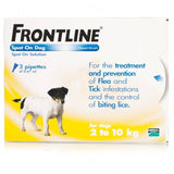 FRONTLINE Spot On for SMALL DOGS: 2-10Kg (3 Pipettes)