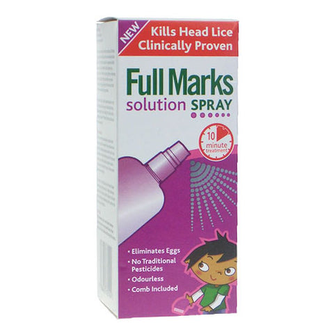 Full Marks Head Lice Solution Spray (150ml Spray Bottle)
