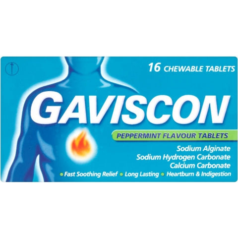 Gaviscon Peppermint Flavoured Tablets (16 Tablets)