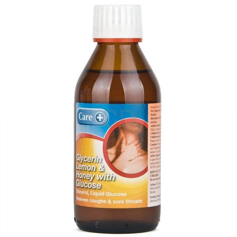 Care Glycerin Lemon & Honey Cough & Sore Throat Oral Solution (200ml)