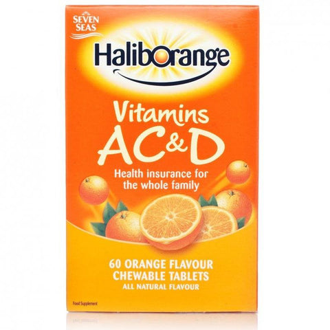 Haliborange Vitamins A C & D Orange Flavour (60 Tablets)