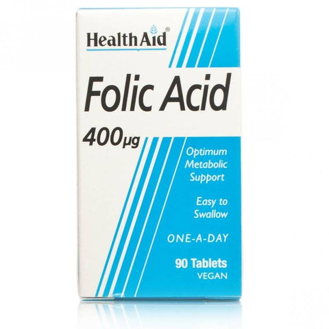 HealthAid Folic Acid 400ug (90 Tablets)