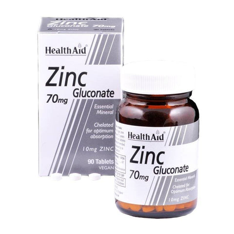 HealthAid Zinc Gluconate 70mg (90 Tablets)