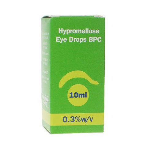 6 x Hypromellose Eye Drops 0.3% (6 x 10ml Dropper Bottles)