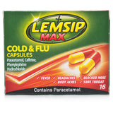 Lemsip Max Cold & Flu Capsules (16 capsules)