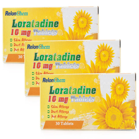 3 MONTHS SUPPLY of Loratadine Non Drowsy Hay-Fever/Allergy Relief Tablets 10mg (90 Tablets)