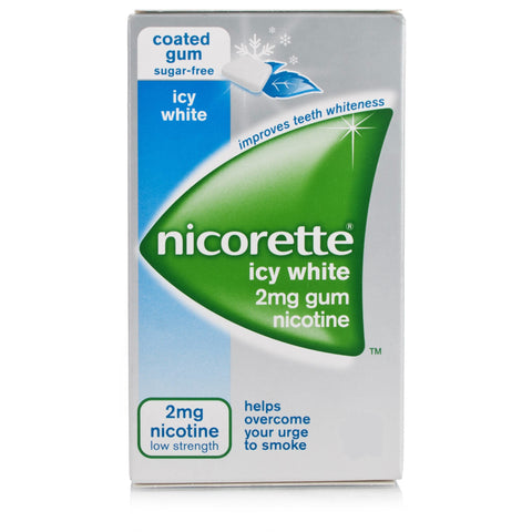 Nicorette Gum 2mg Icy White (25 Pieces)