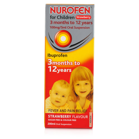 Nurofen for Children Strawberry Flavour Oral Suspension (200ml Bottle)