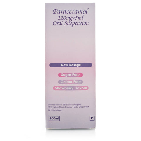 Paracetamol 120mg/5ml Infant Sugar Free Suspension (200ml)