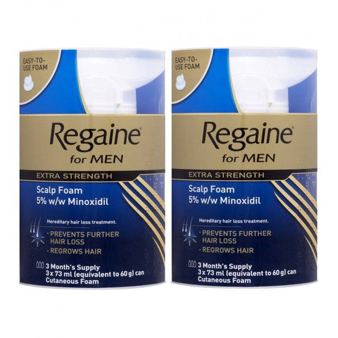 Regaine For Men Extra Strength Scalp Foam 2 x (3 x 73ml)