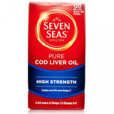 Seven Seas High Strength Pure Cod Liver Oil With Omega 3 Capsules (120 Capsules)