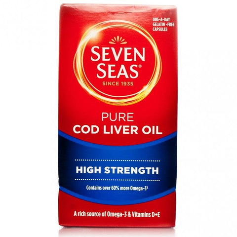 Seven Seas High Strength Pure Cod Liver Oil With Omega 3 Capsules (60 Capsules)