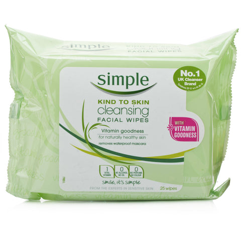 Simple Cleansing Wipes For Sensitive Skin (25 Wipes)
