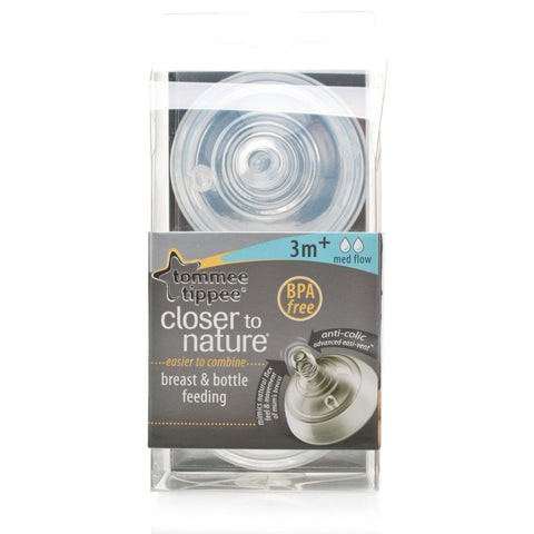Tommee Tippee Closer To Nature Easivent Teats (Medium Flow)