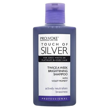 PRO:VOKE Touch Of Silver Twice A Week Brightening Shampoo For Grey, White or Platinum Blonde Hair (150ml Bottle)