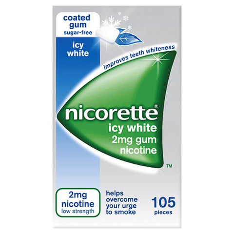 Nicorette Gum 2mg Icy White (105 Pieces)