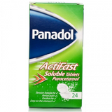 Panadol ActiFast Soluble Tablets (24 Tablets)