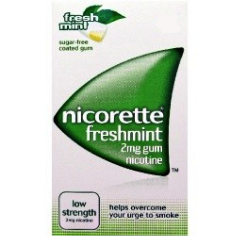 Nicorette Gum 2mg Freshmint (25 Pieces)
