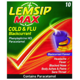 Lemsip Max Cold & Flu Blackcurrant (10 Sachets)